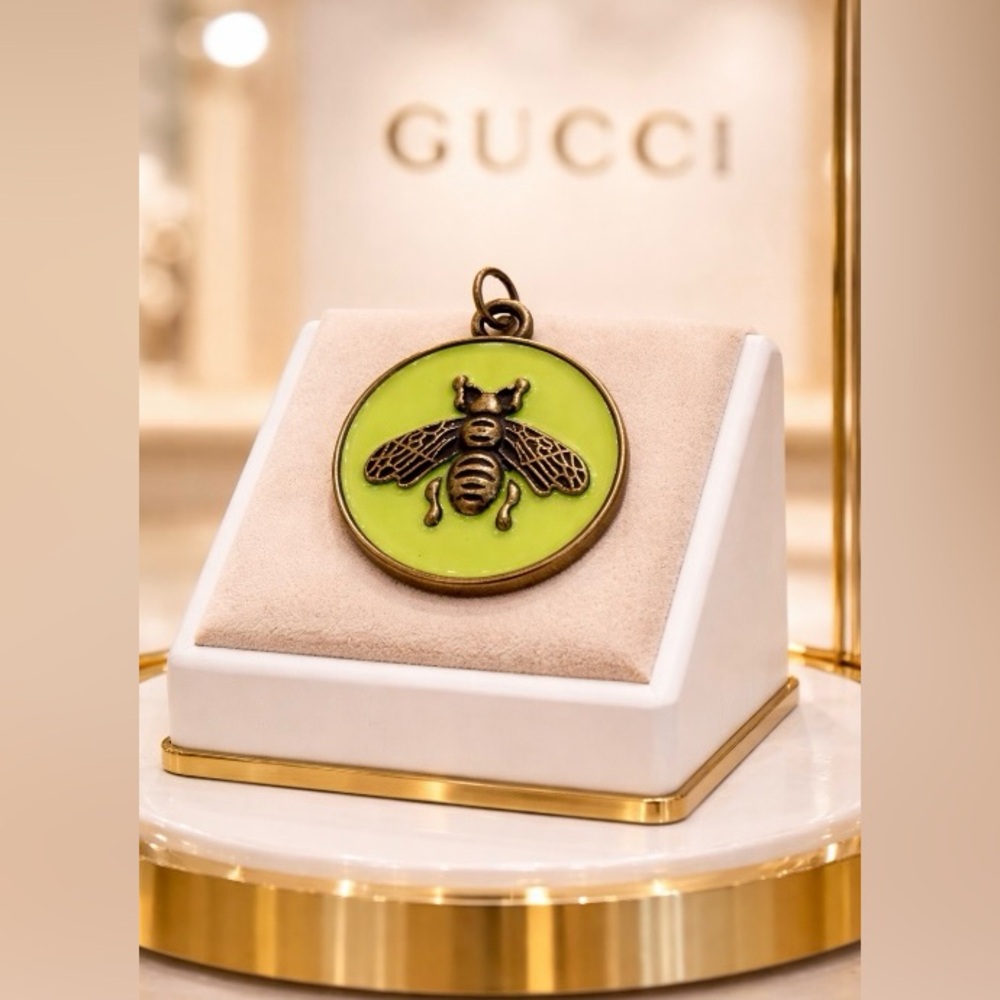 Gucci stamped Bee Pendant/ charm/ zipper pull